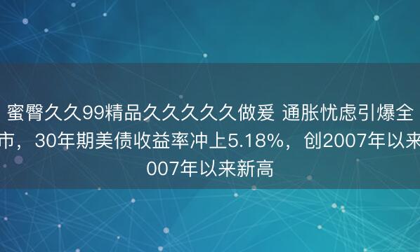 蜜臀久久99精品久久久久久做爰 通胀忧虑引爆全球债市，30年期美债收益率冲上5.18%，创2007年以来新高