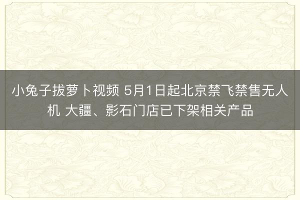 小兔子拔萝卜视频 5月1日起北京禁飞禁售无人机 大疆、影石门店已下架相关产品