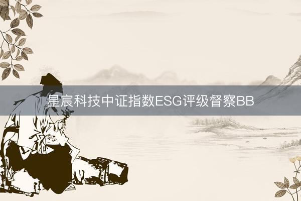 星宸科技中证指数ESG评级督察BB